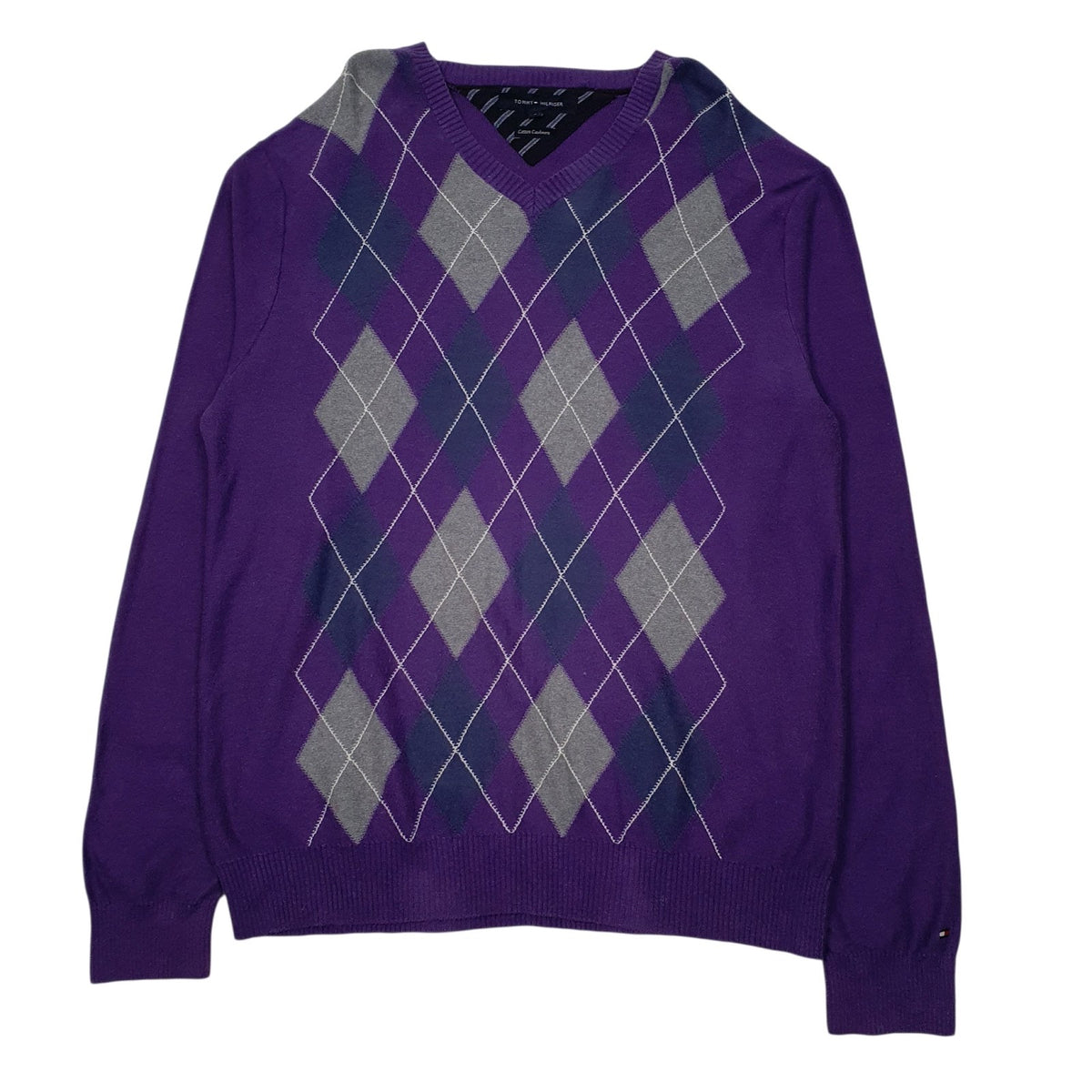 Mens Purple Tommy Hilfiger  Crewneck Jumper
