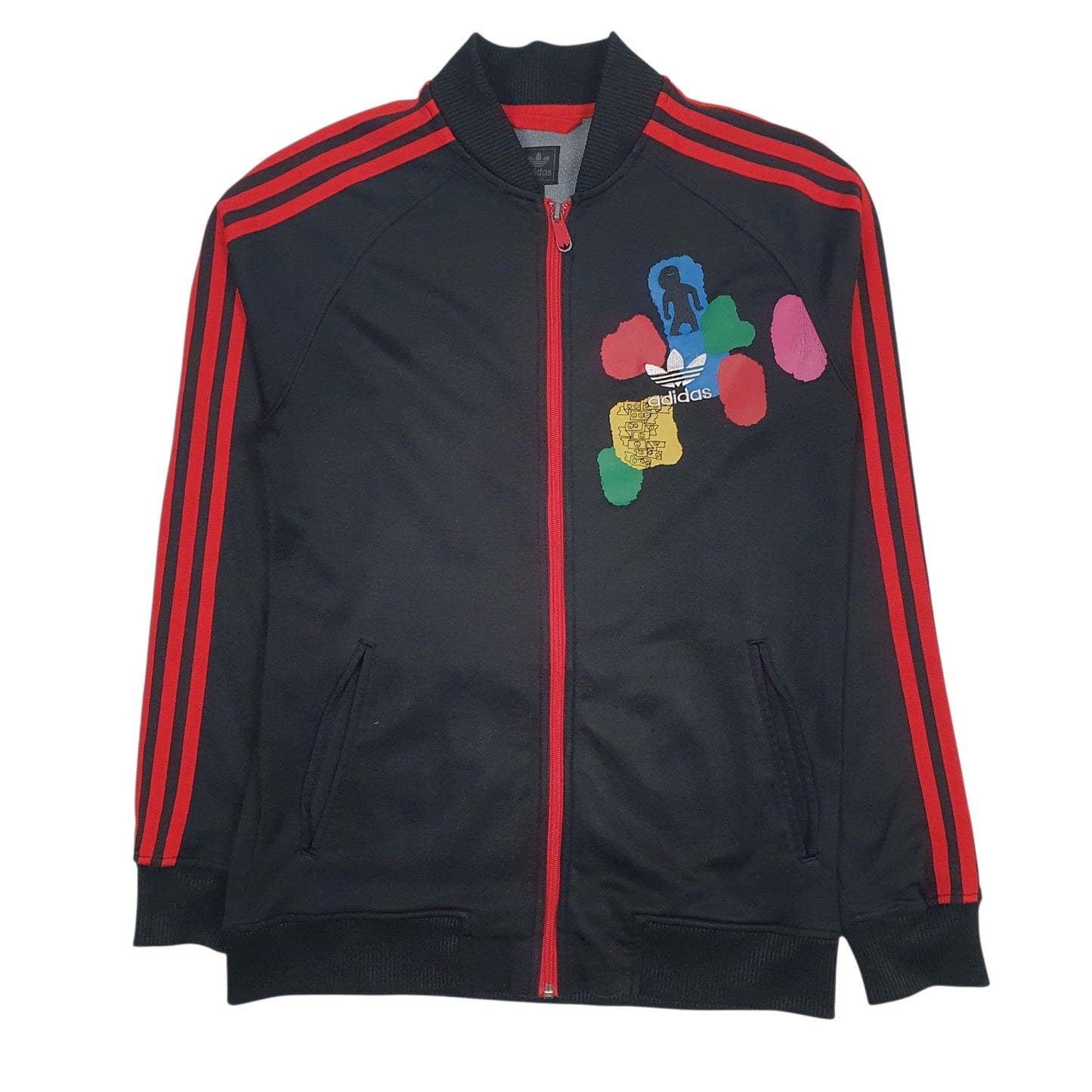 Mens Black Adidas  Full Zip Jumper