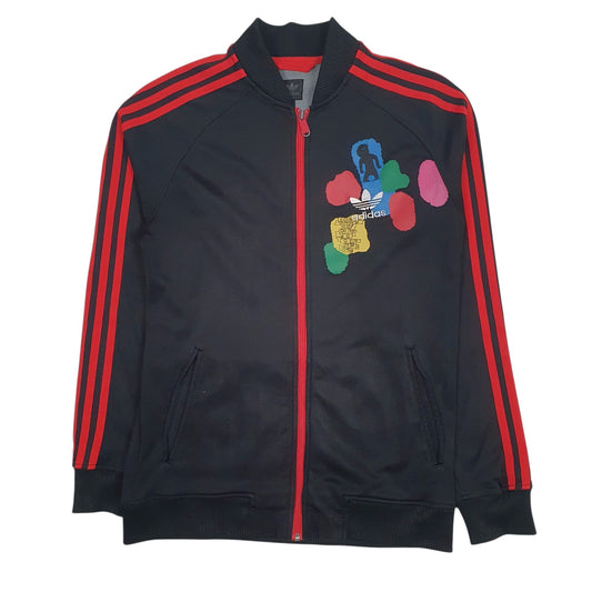 Mens Black Adidas  Full Zip Jumper