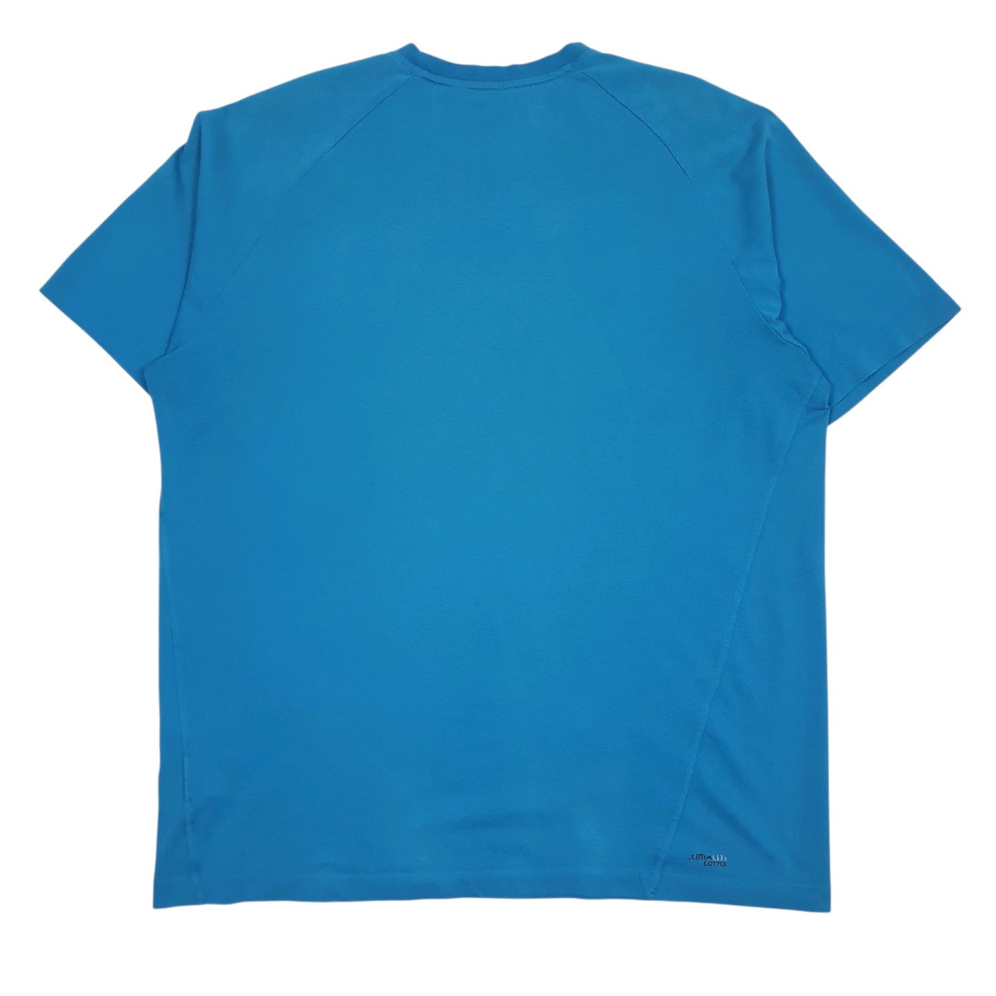 Mens Blue Adidas Spellout Climalite  T Shirt