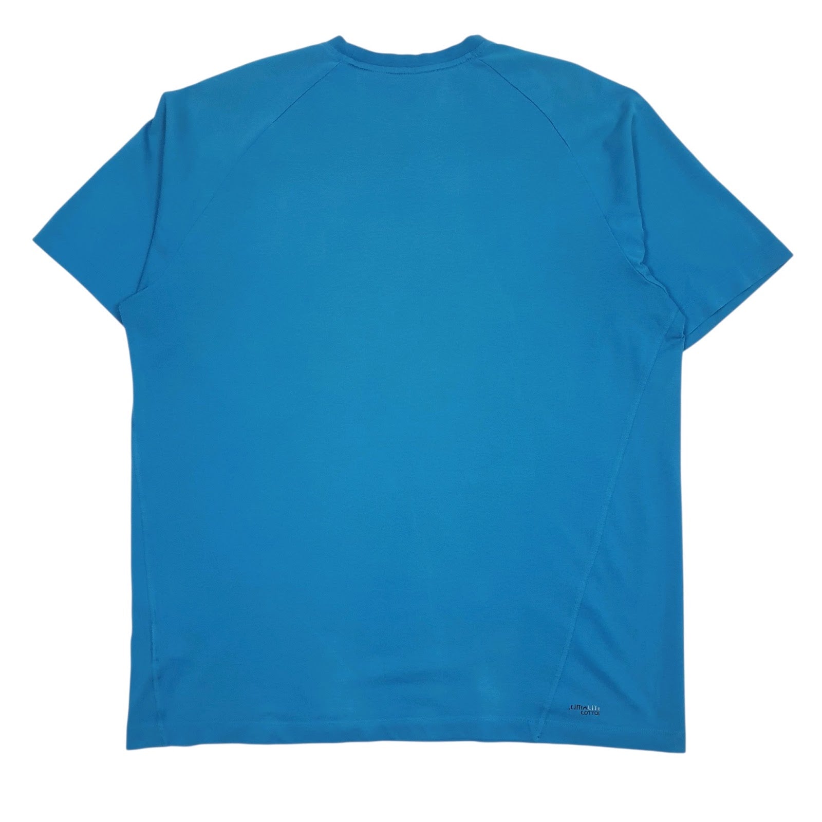Mens Blue Adidas Spellout Climalite  T Shirt