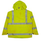 Mens Yellow Carhartt Hi Vis Worksite Saftey  Coat