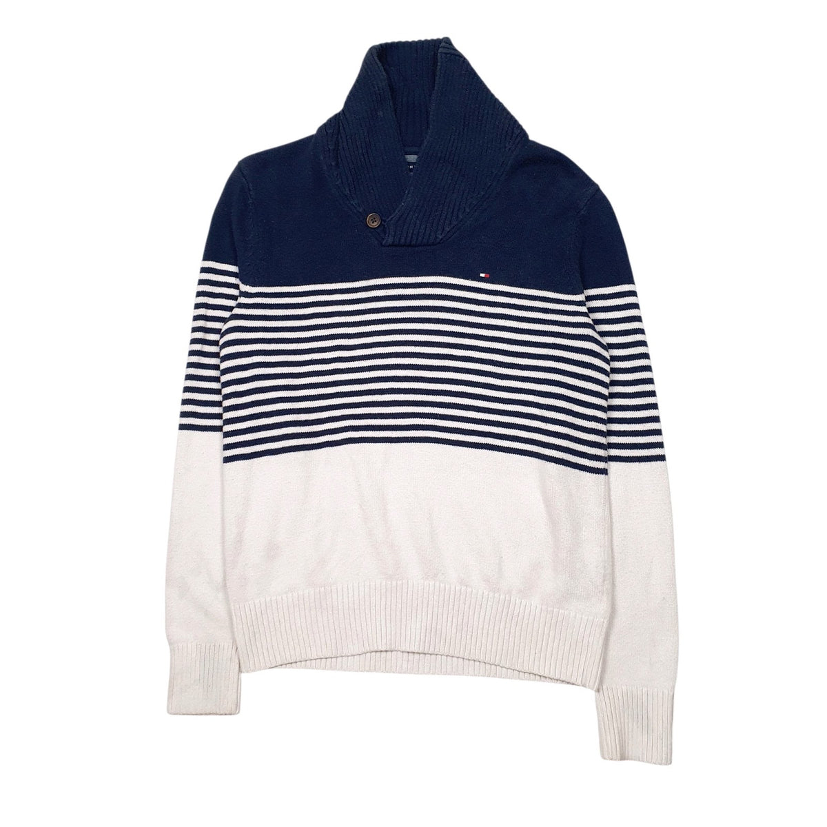 Mens White Tommy Hilfiger  Shoal Neck Jumper