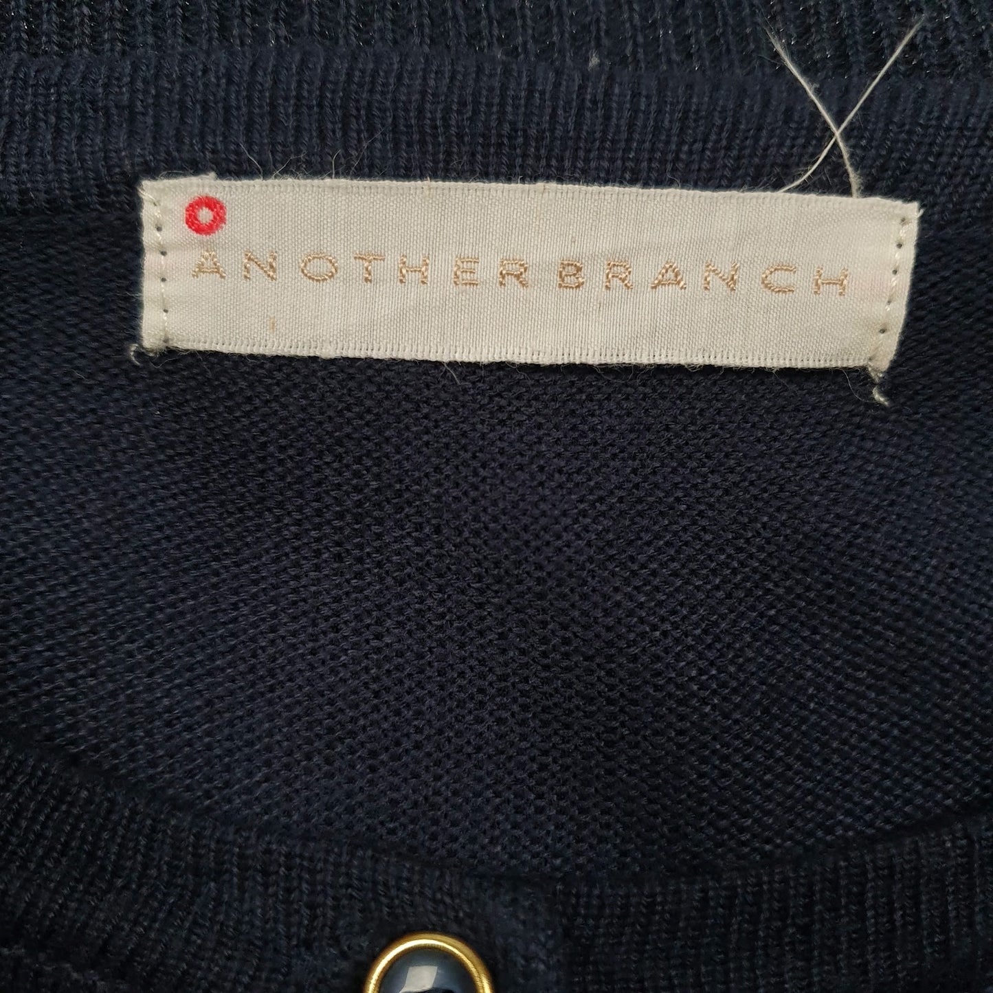 Mens Navy Another Branch  Cardigan Jumper
