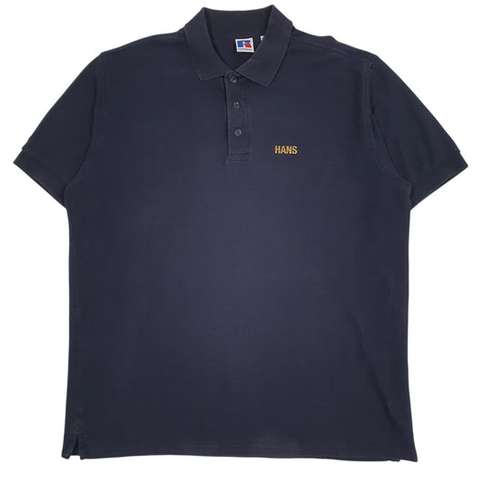 Mens Navy Russell Athletic  Short Sleeve Polo Shirt