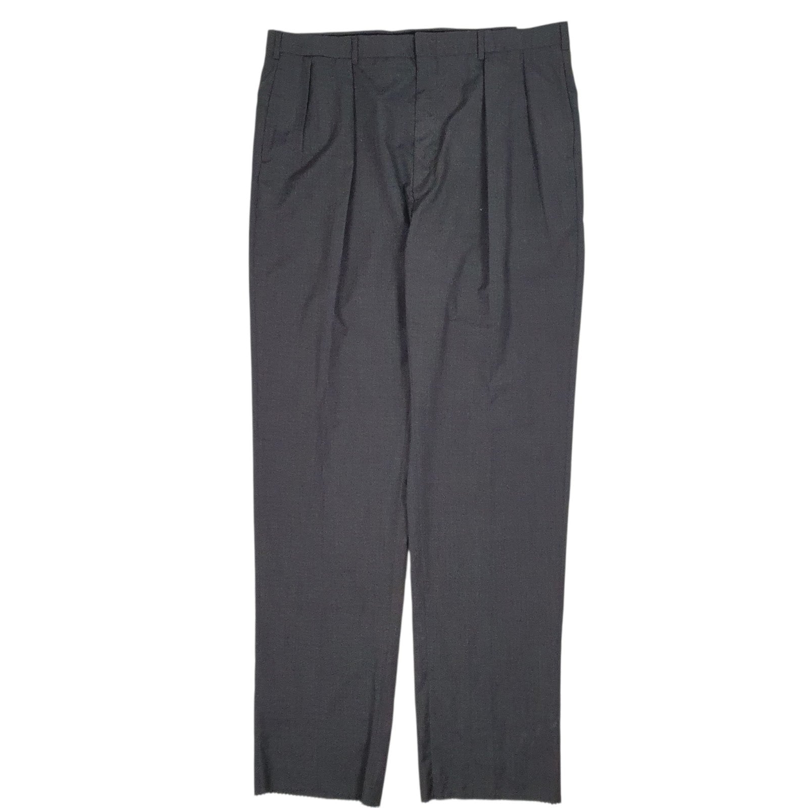 Mens Grey Polo Ralph Lauren Unhemmed Formal Trousers