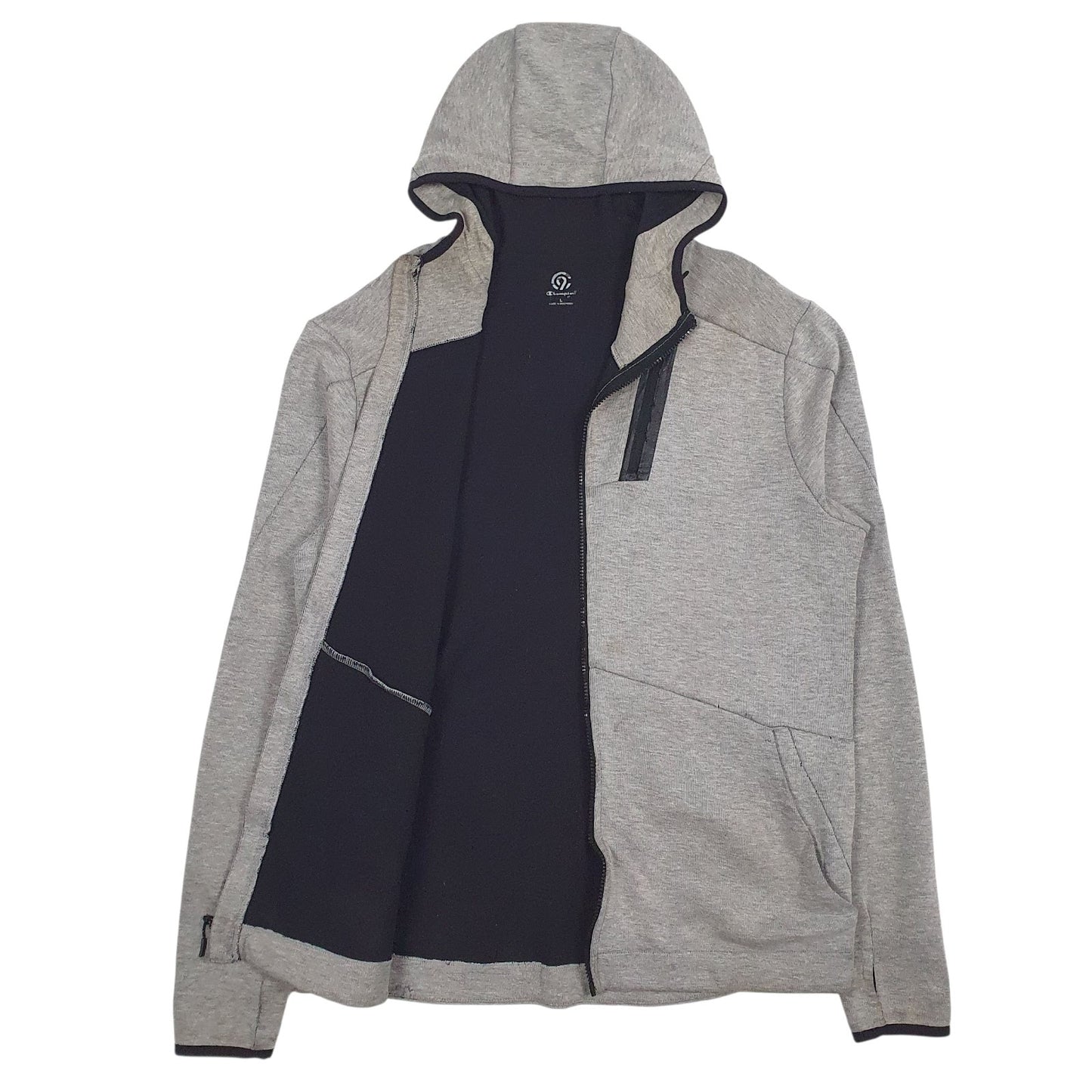 Mens Grey Champion  Full Zip Jumper