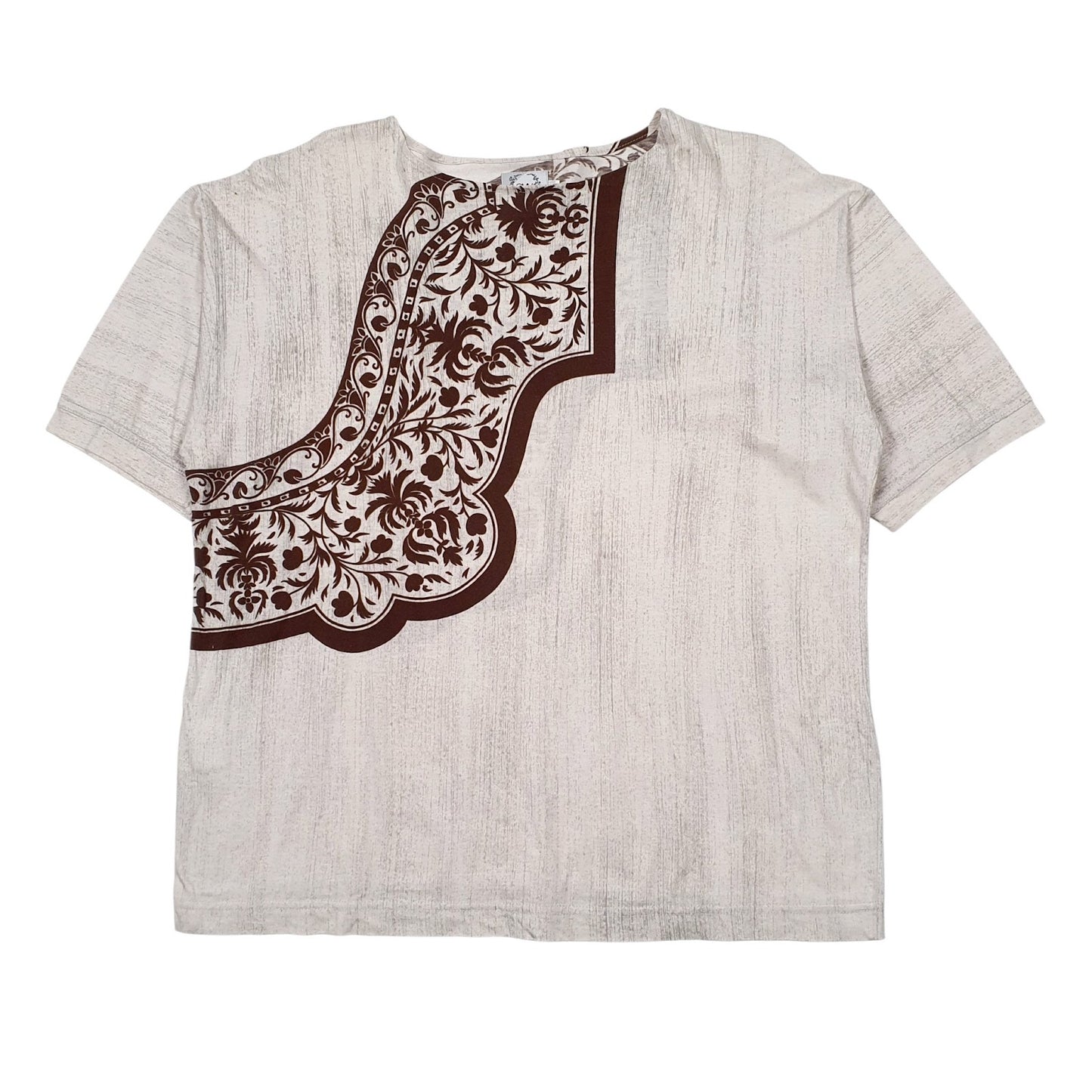 Womens Grey GMV Jeans Oversized Blouse Short Sleeve T Shirt