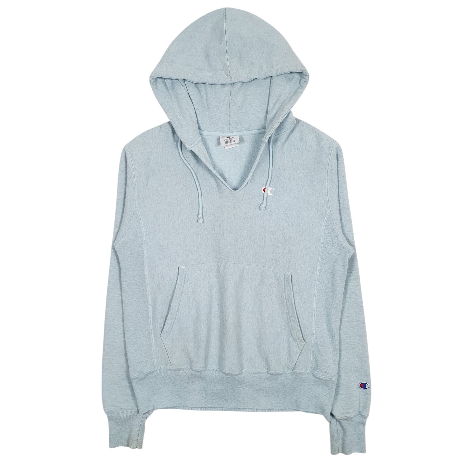 Mens Blue Champion Reverse Weave Hoodie Jumper