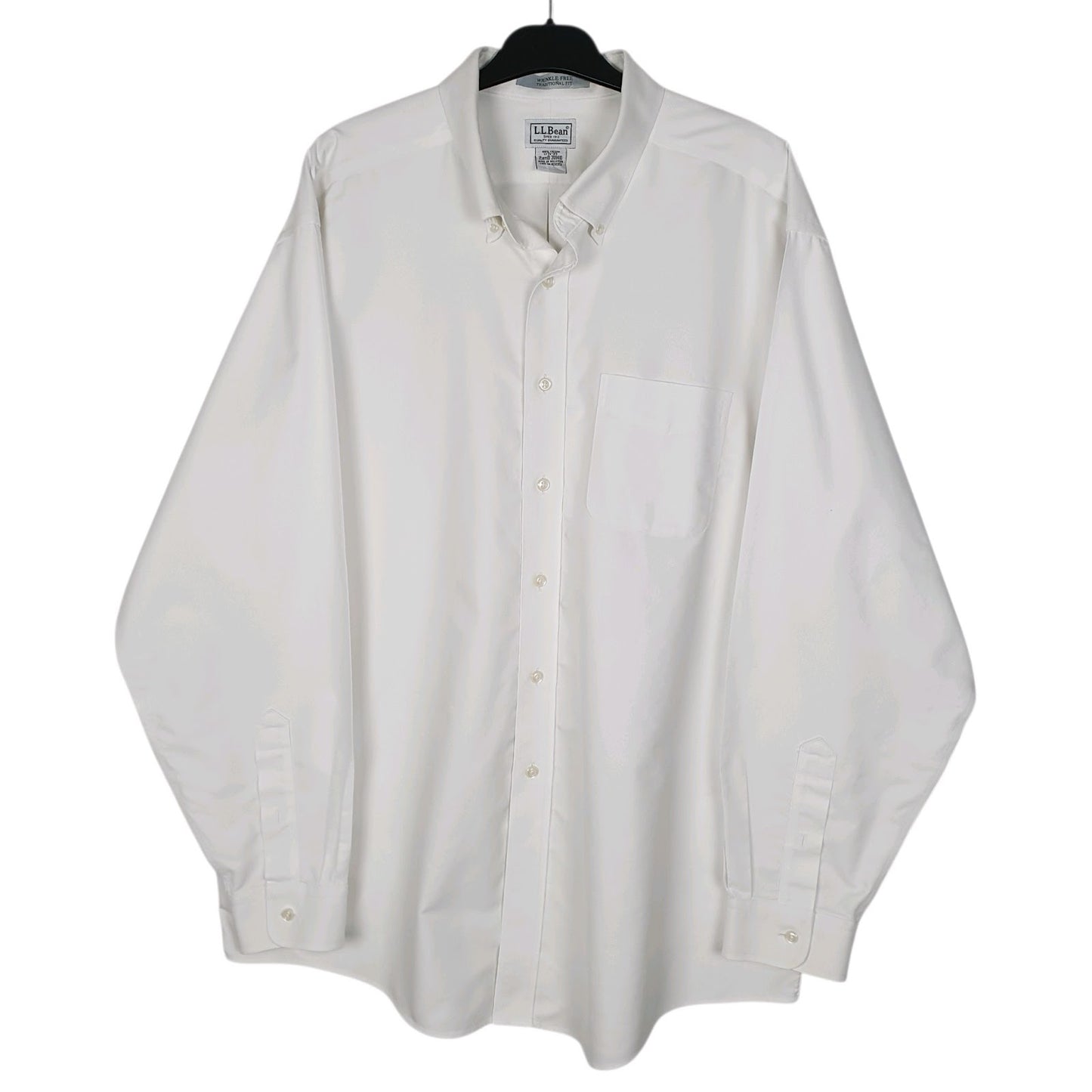 Mens White L.L.Bean  Long Sleeve Shirt
