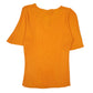 Womens Orange Acryl Blouse  T Shirt