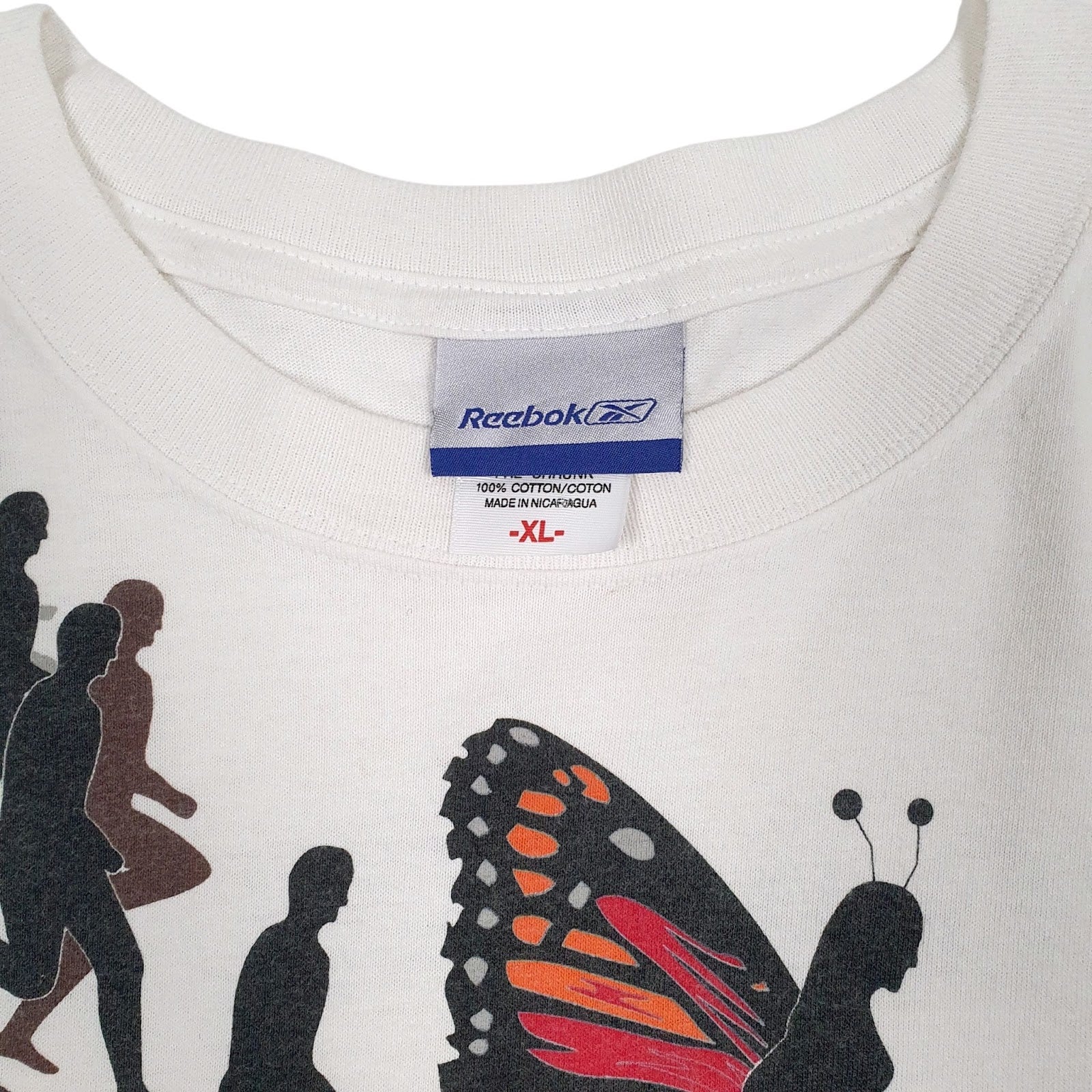 Mens White Reebok Vintage 00s ING Bay to Breakers 12K  T Shirt