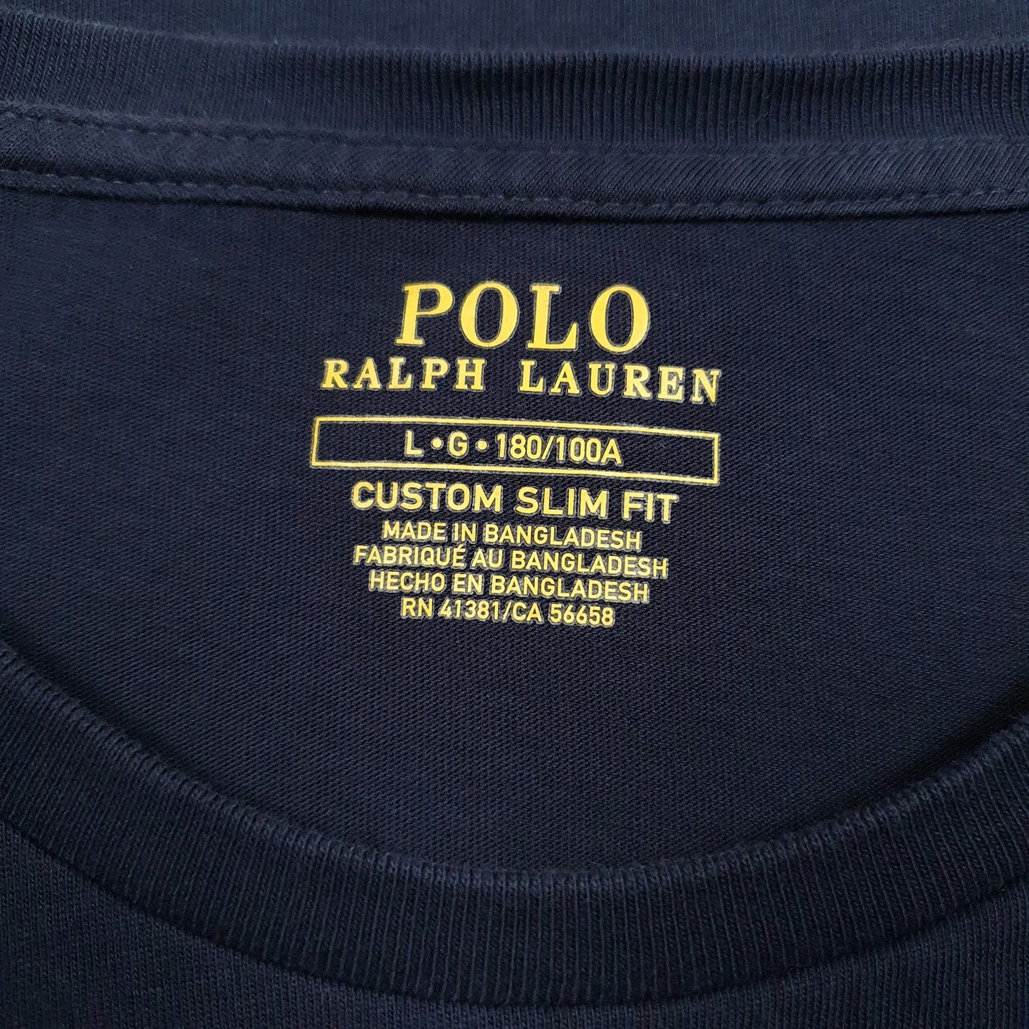 Mens Navy Polo Ralph Lauren   T Shirt