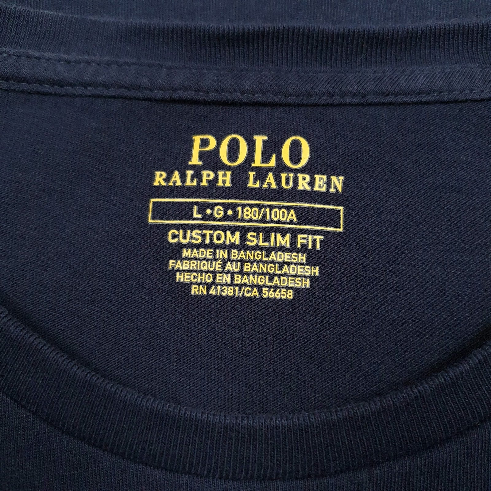 Mens Navy Polo Ralph Lauren   T Shirt