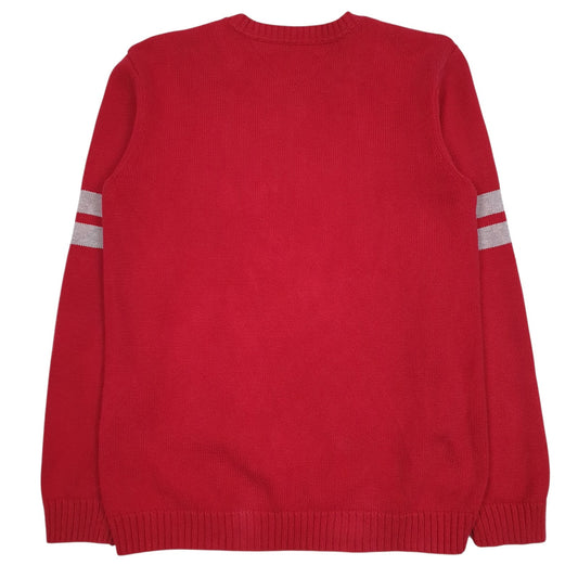 Mens Red Tommy Hilfiger  Crewneck Jumper