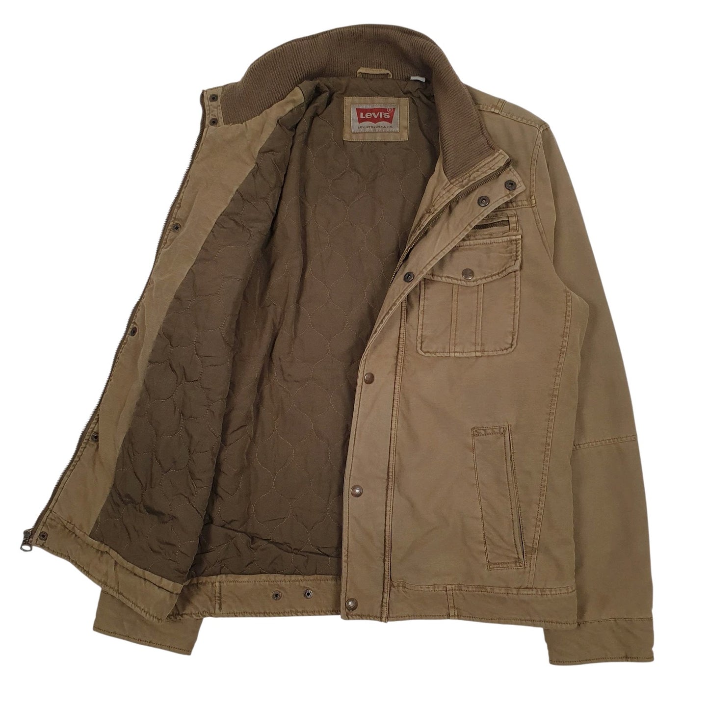 Mens Brown Levis Padded  Coat