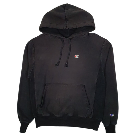 Mens Black Champion Reverse Weave Hoodie Jumper