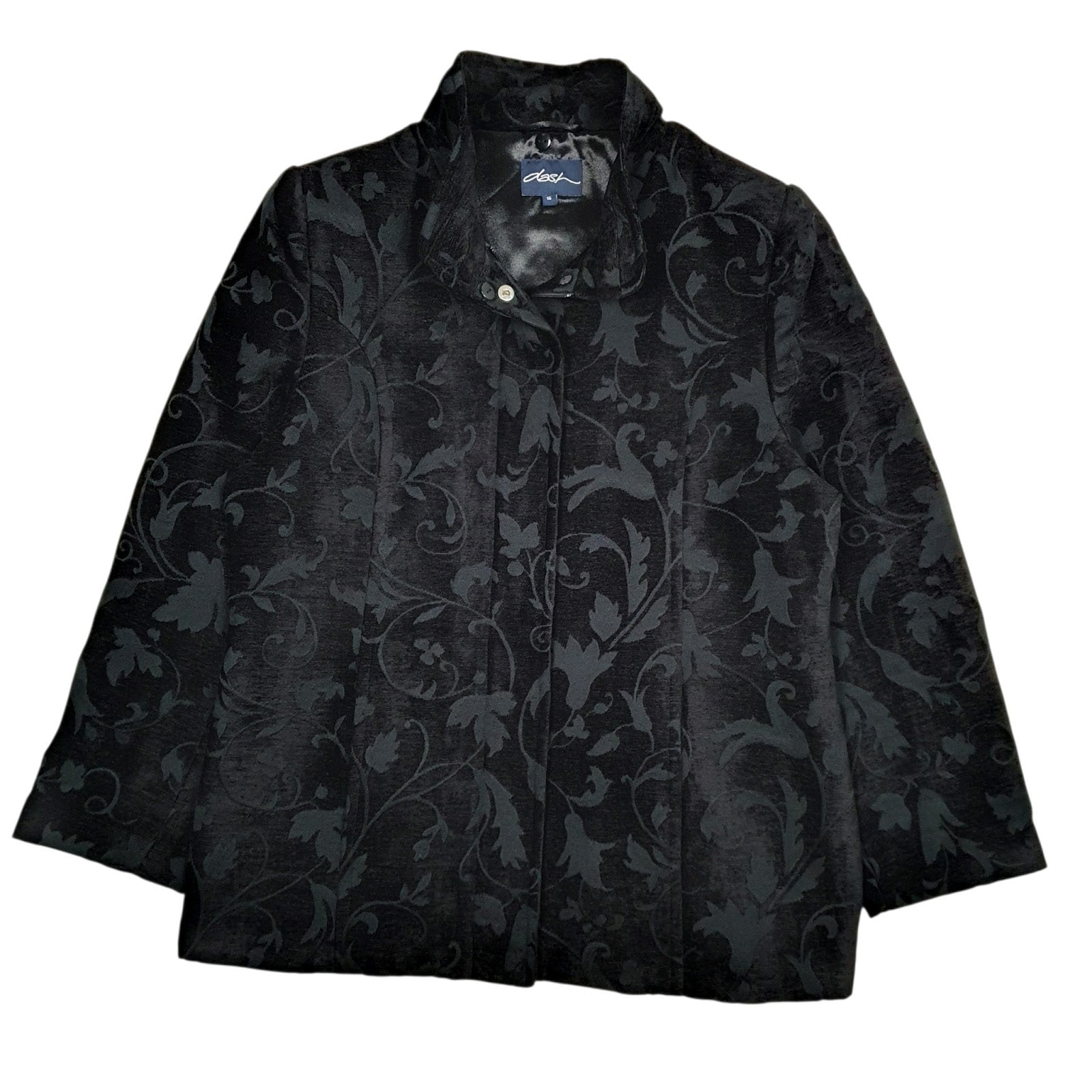 Womens Black Dash Formal  Coat
