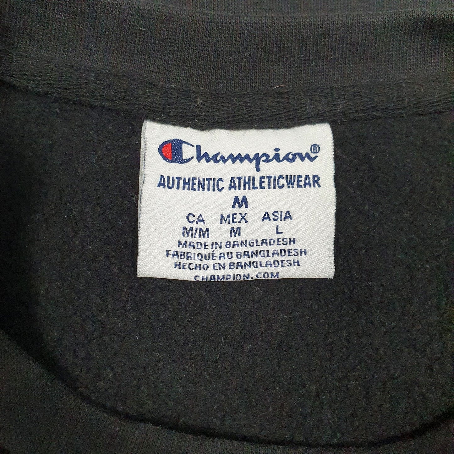 Mens Black Champion Georgia Crewneck Jumper