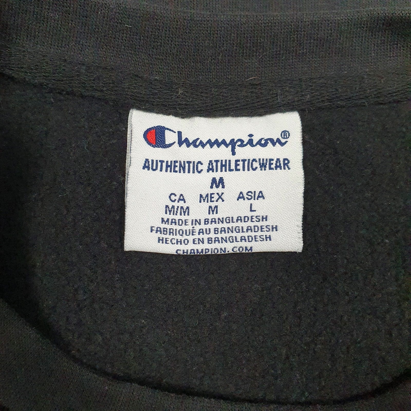 Mens Black Champion Georgia Crewneck Jumper