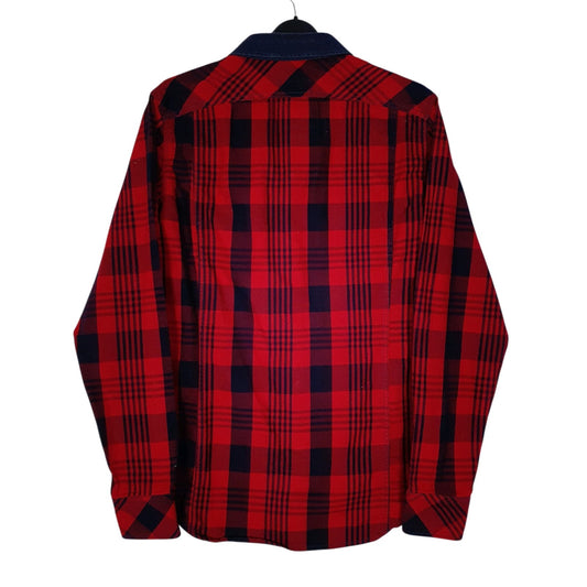 Mens Red G Star Raw Flannel Shacket Plaid  Shirt