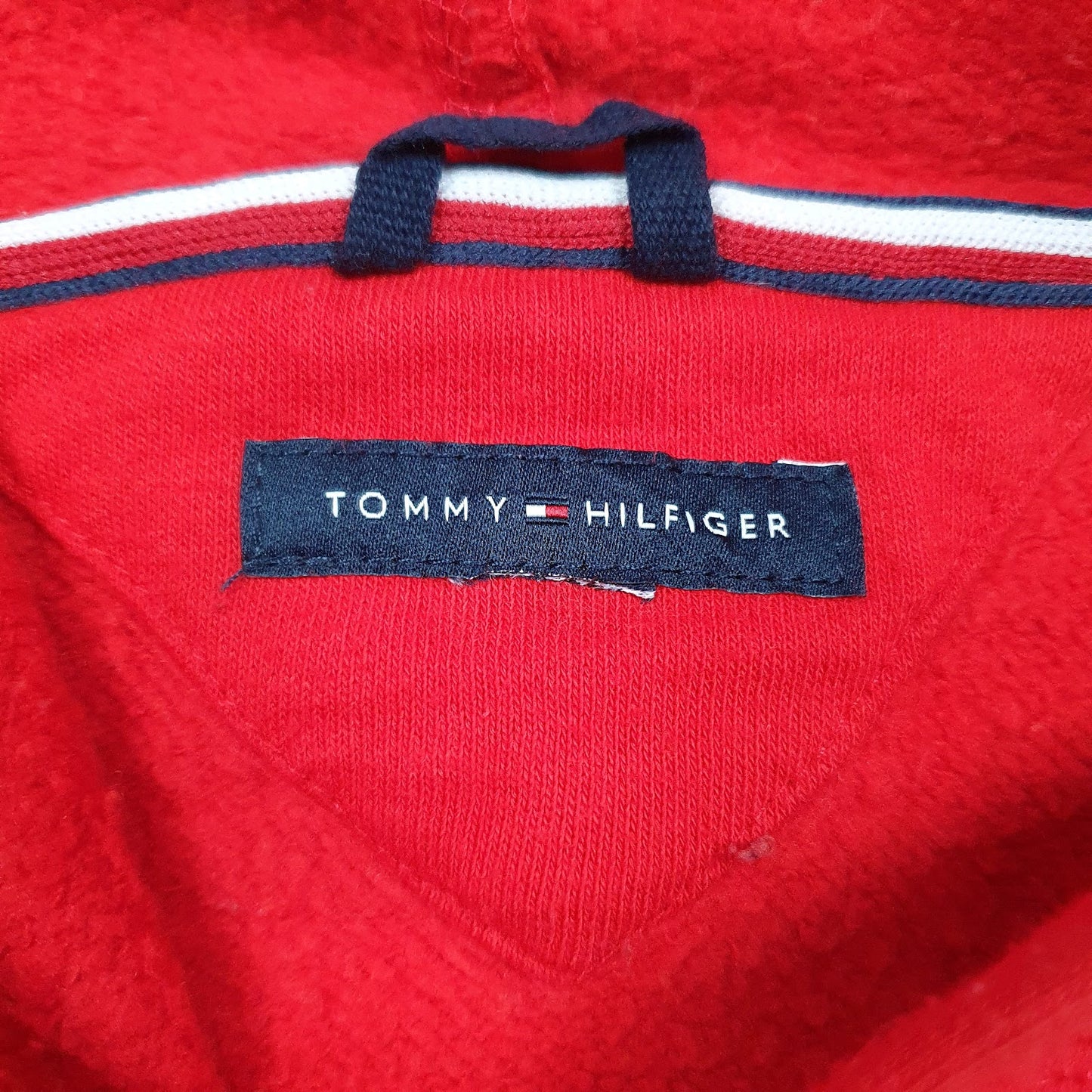 Mens Red Tommy Hilfiger  Hoodie Jumper