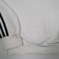 Womens White Adidas Stains and marks across front, back, and sleeves. Crewneck Jumper