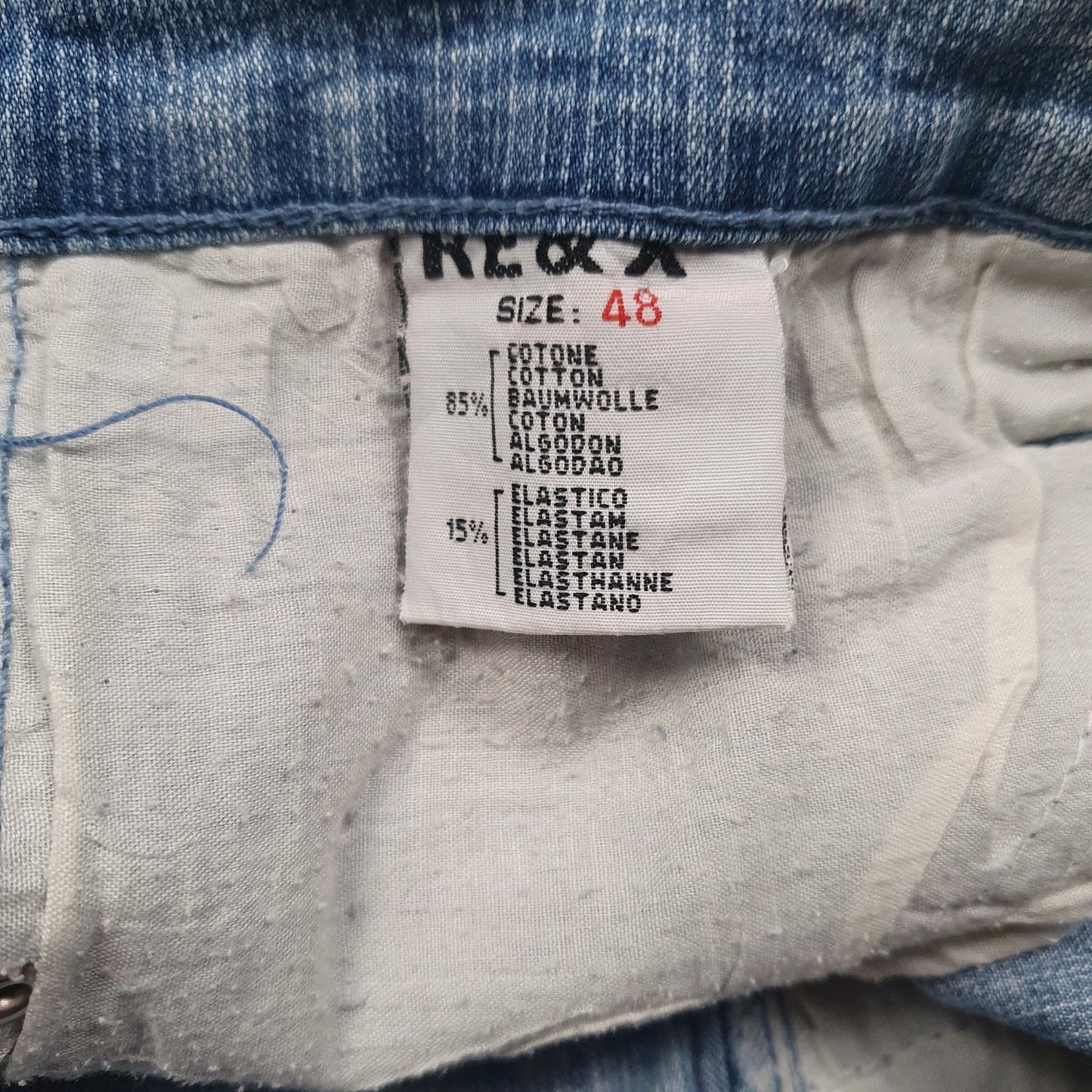 Womens Blue RE & X Capri  Jeans