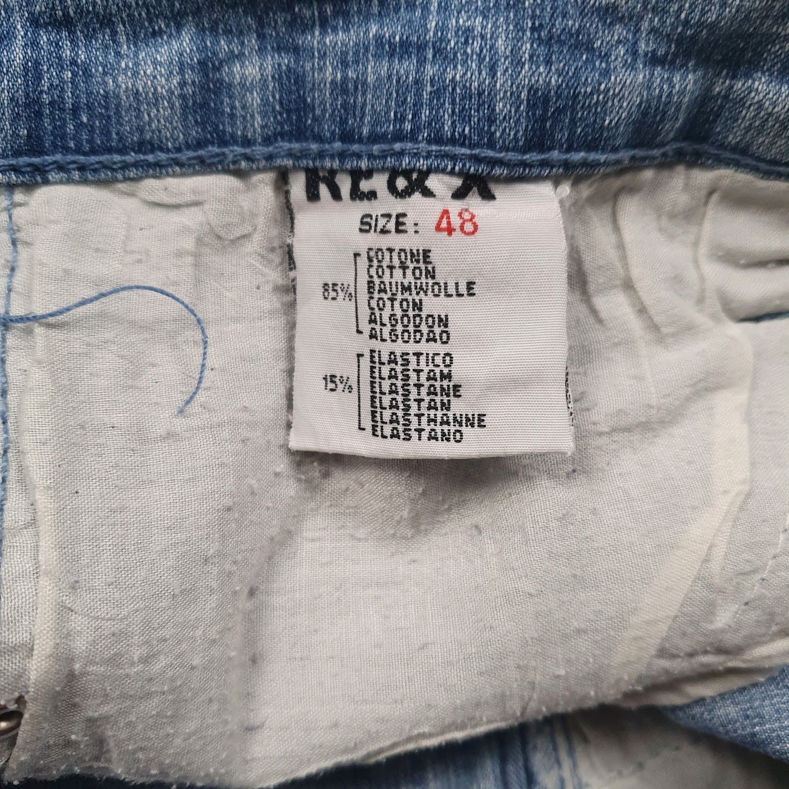 Womens Blue RE & X Capri  Jeans