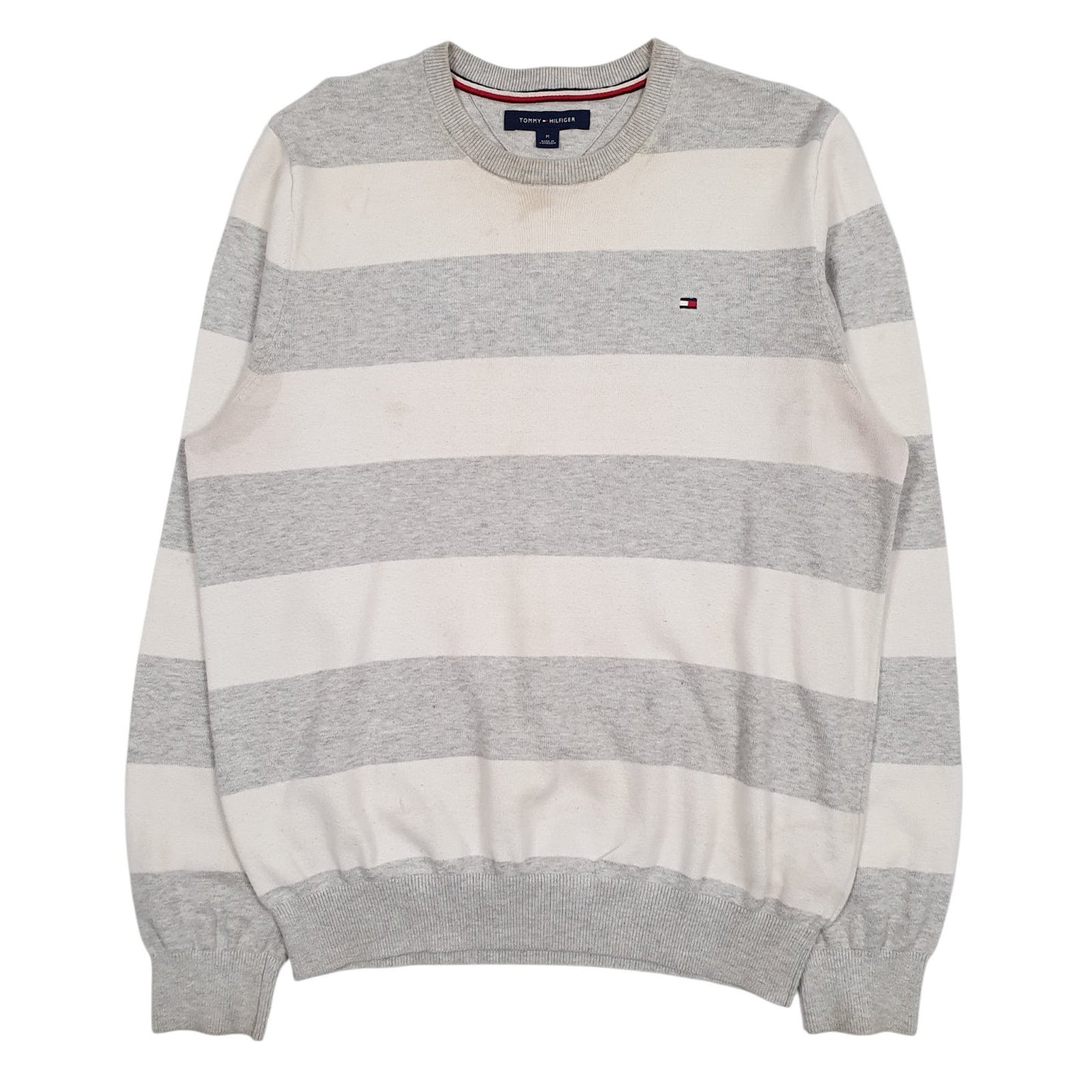 Mens Grey Tommy Hilfiger  Crewneck Jumper