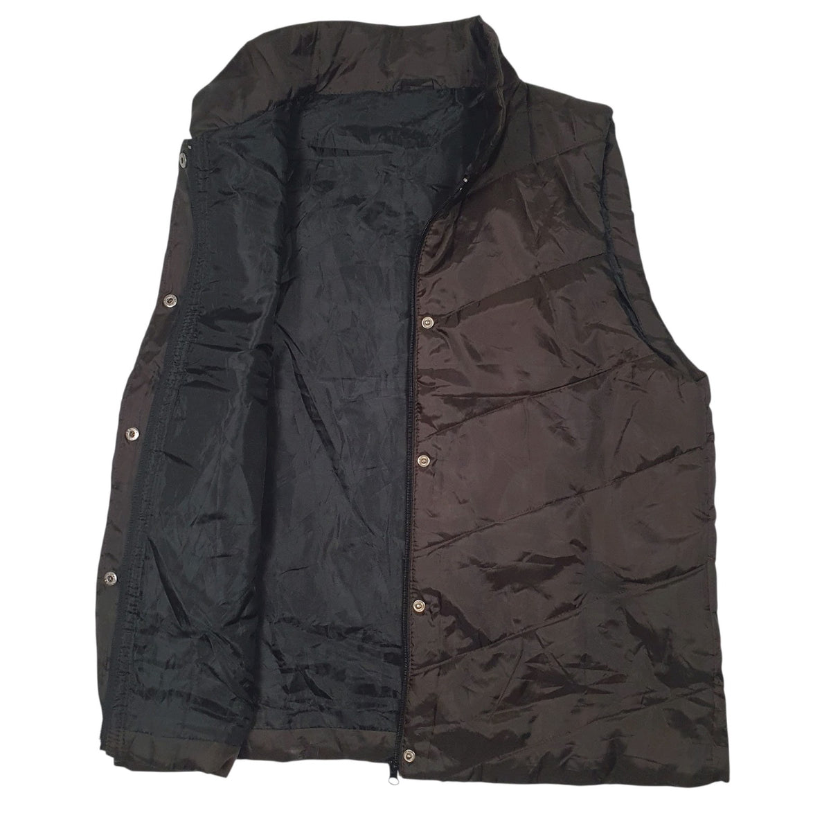 Mens Brown Unbranded Padded Button Up  Coat