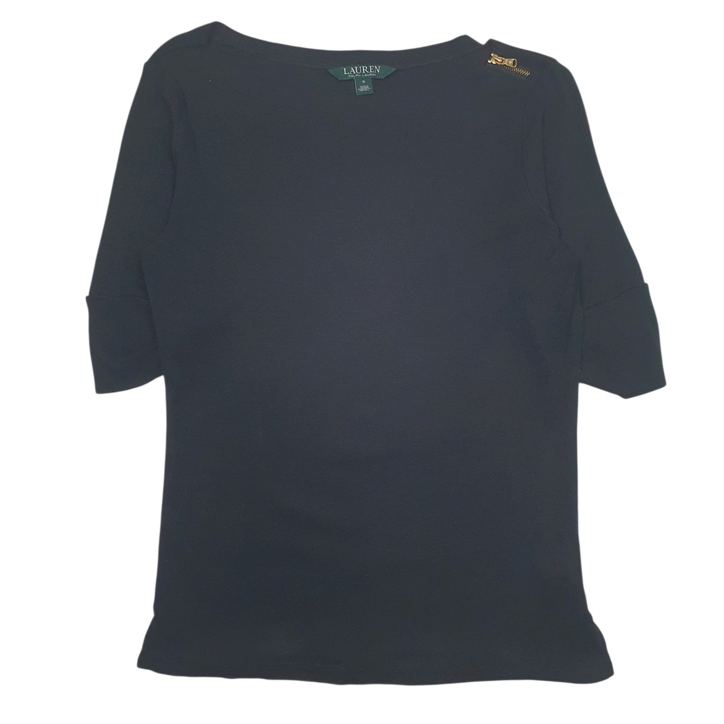 Womens Black Lauren Ralph Lauren Blouse Short Sleeve T Shirt