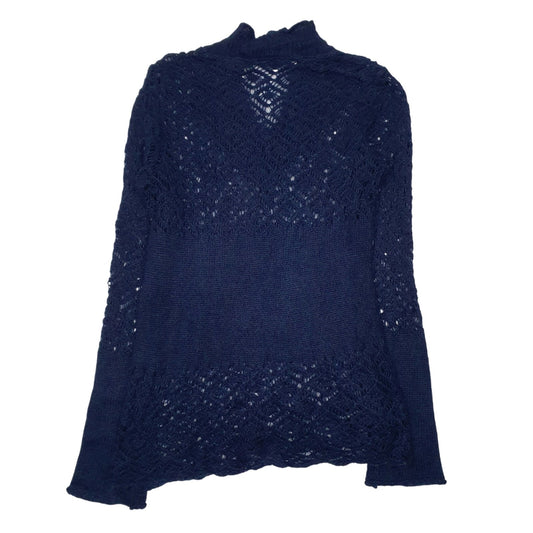Womens Navy Ethic Knit V Neck Jumper