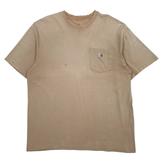 Mens Brown Carhartt  Short Sleeve T Shirt