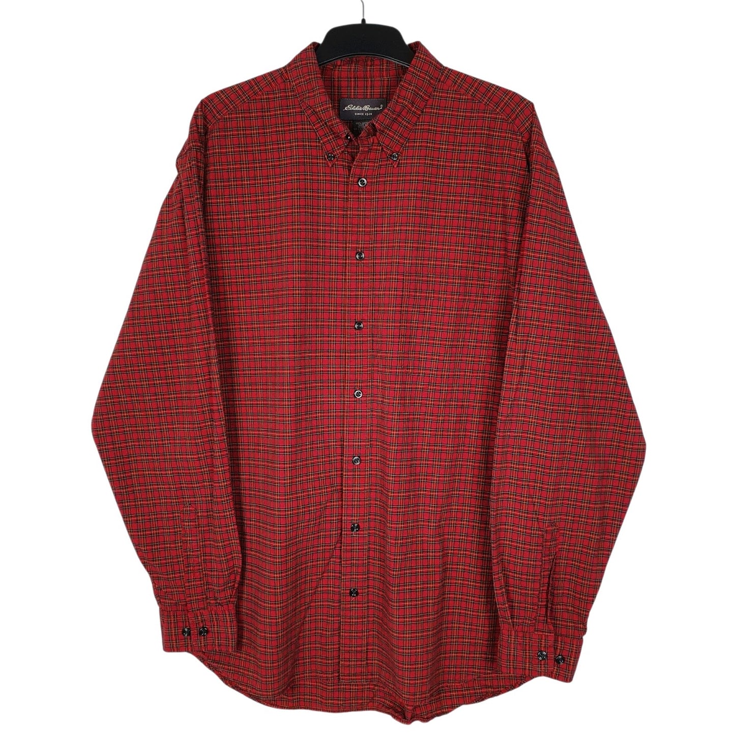 Mens Red Eddie Bauer Tall Long Sleeve Shirt
