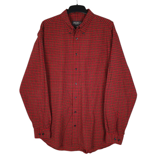 Mens Red Eddie Bauer Tall Long Sleeve Shirt