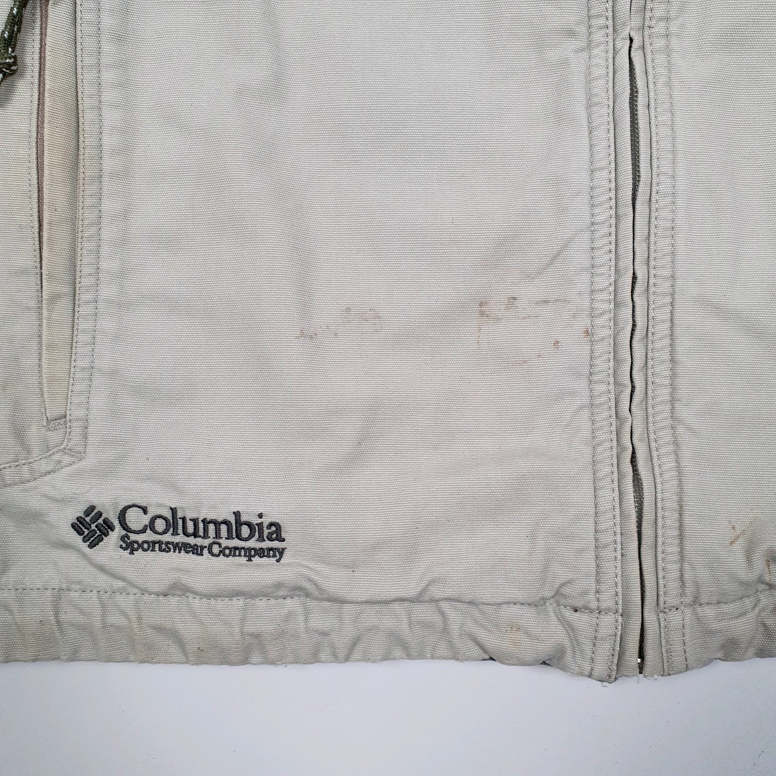 Mens Beige Columbia Sportswear Company Harrington Bomber Crewneck Coat