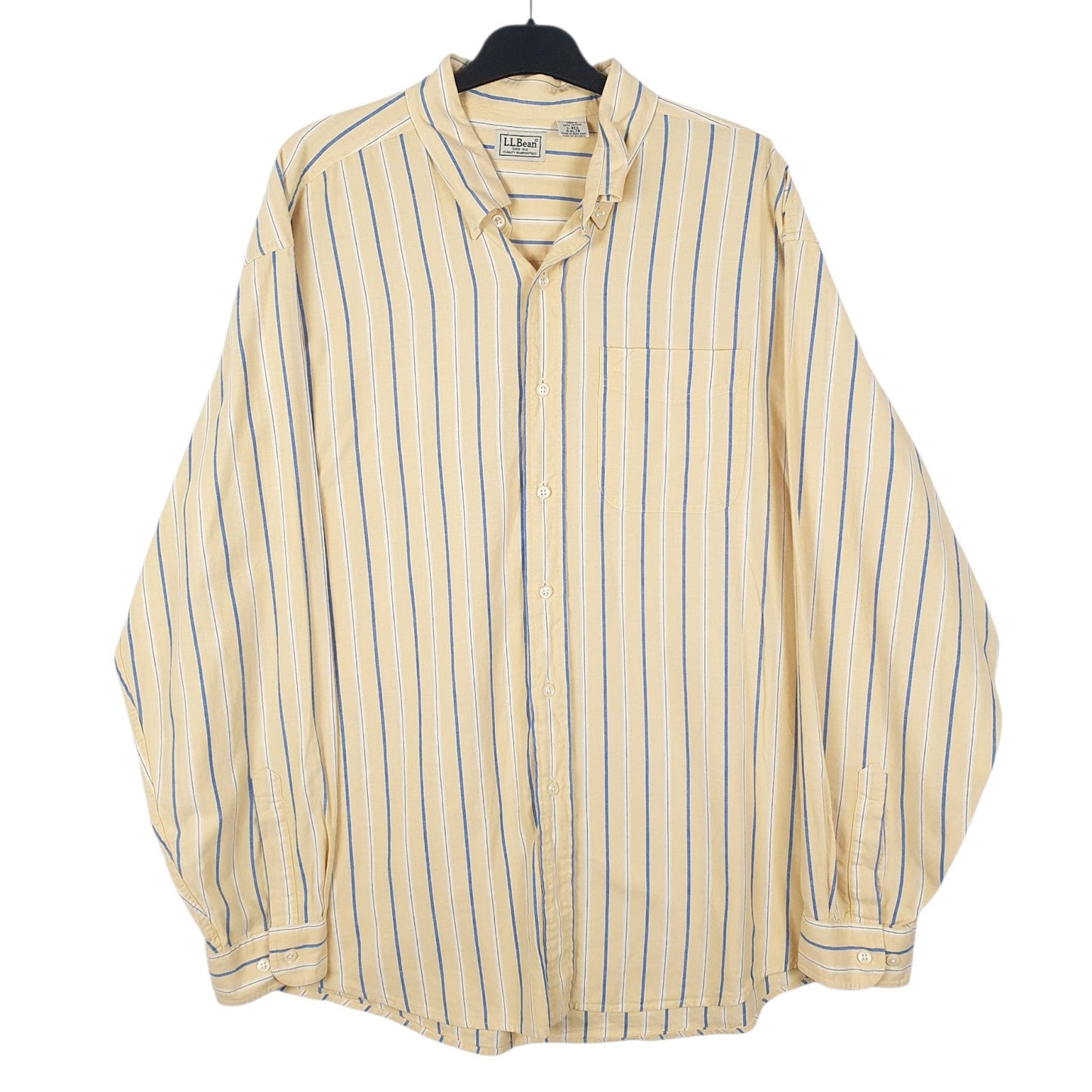 Mens Yellow L.L.Bean  Long Sleeve Shirt