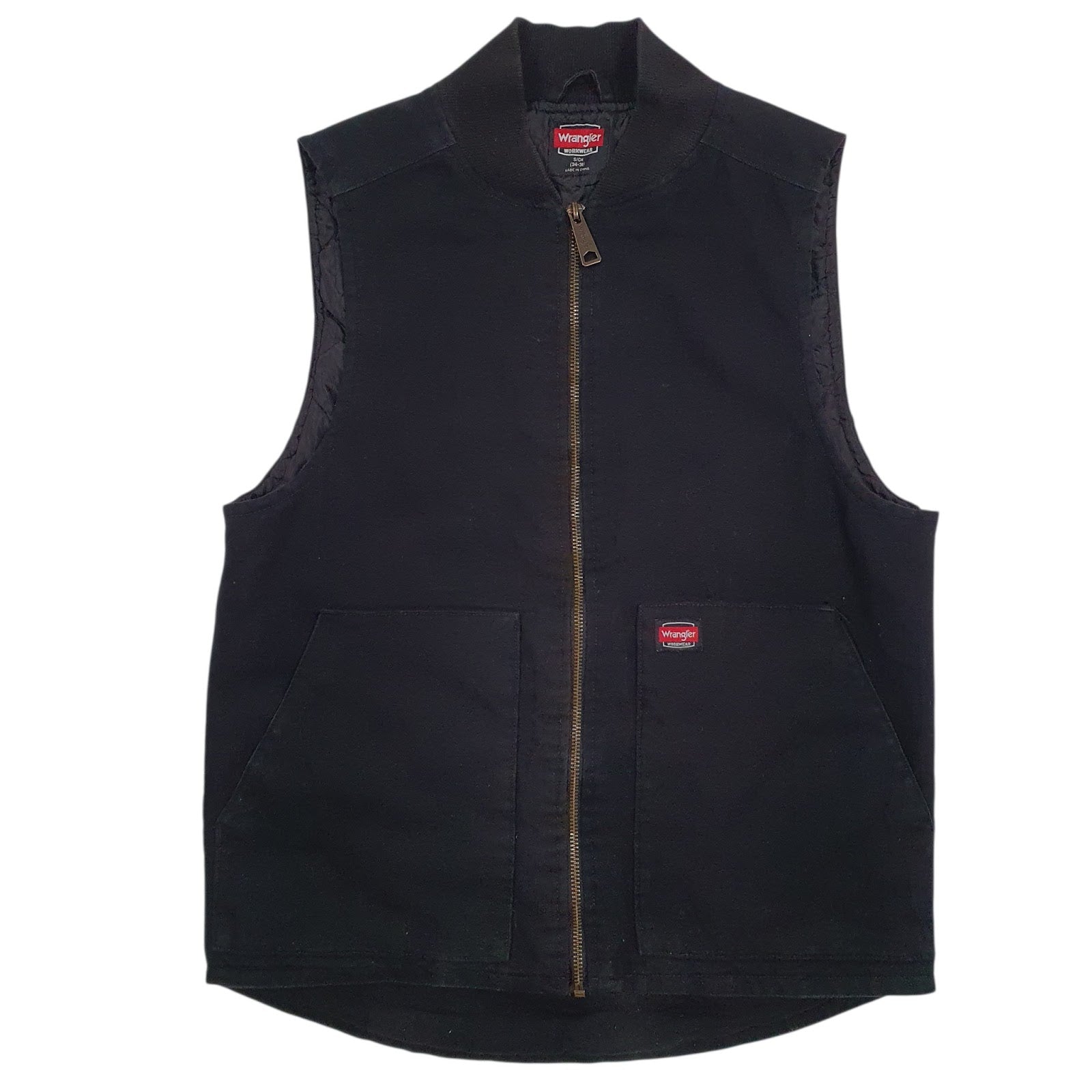 Mens Black Wrangler Workwear Padded  Coat