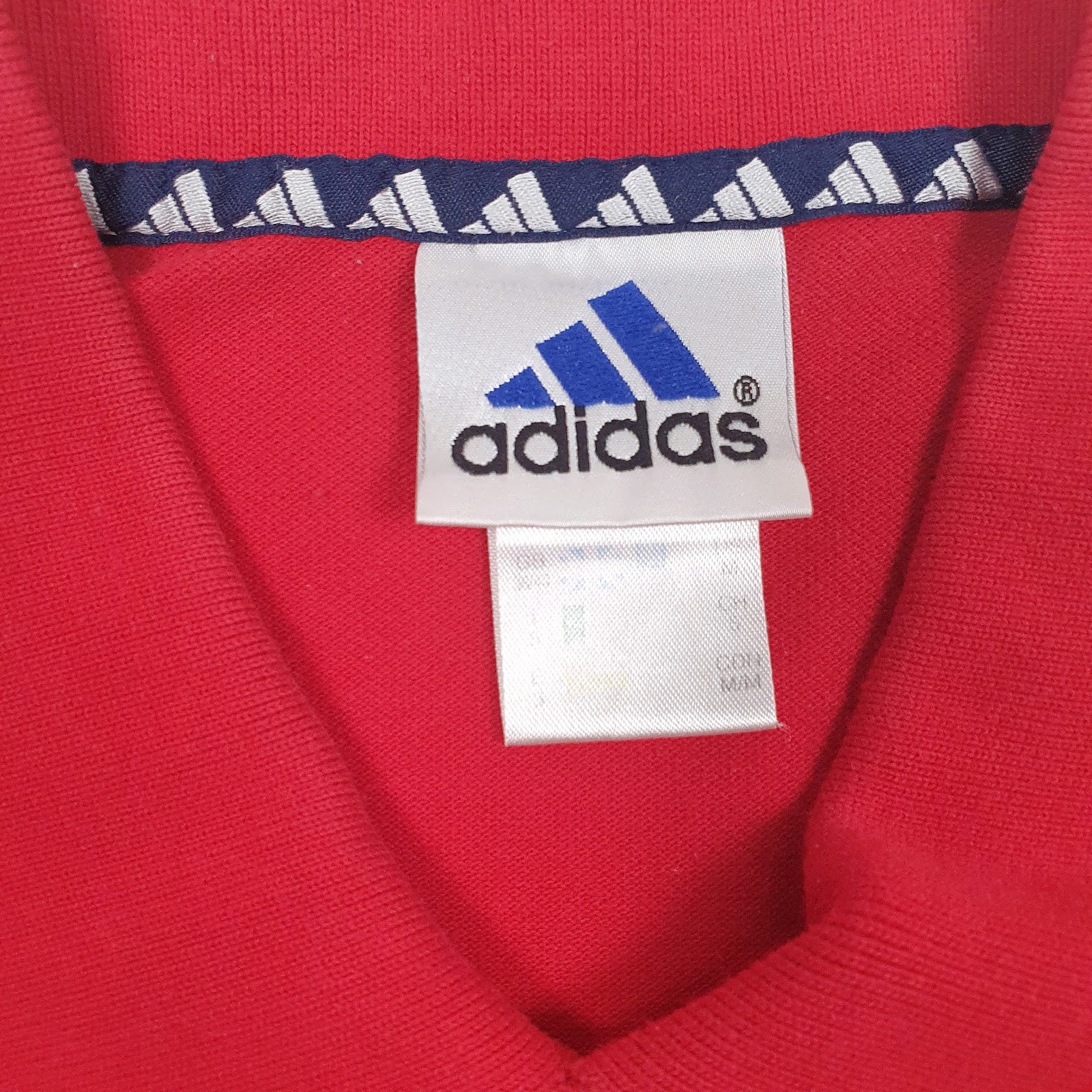 Mens Red Adidas Vintage 90s  Polo Shirt