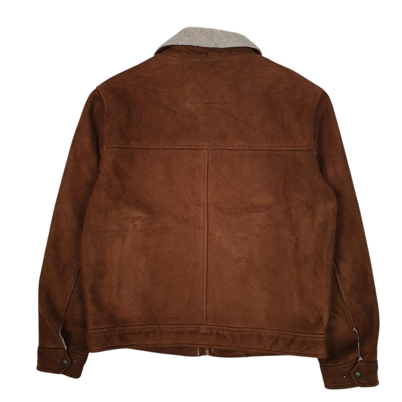 Mens Brown Levis Shearling Sherpa Lined  Coat