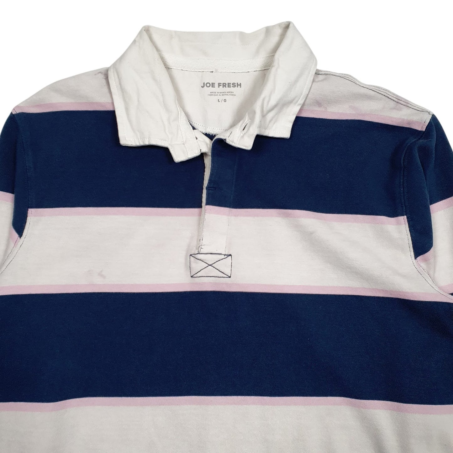 Mens White Joe Fresh Rugby  Polo Shirt