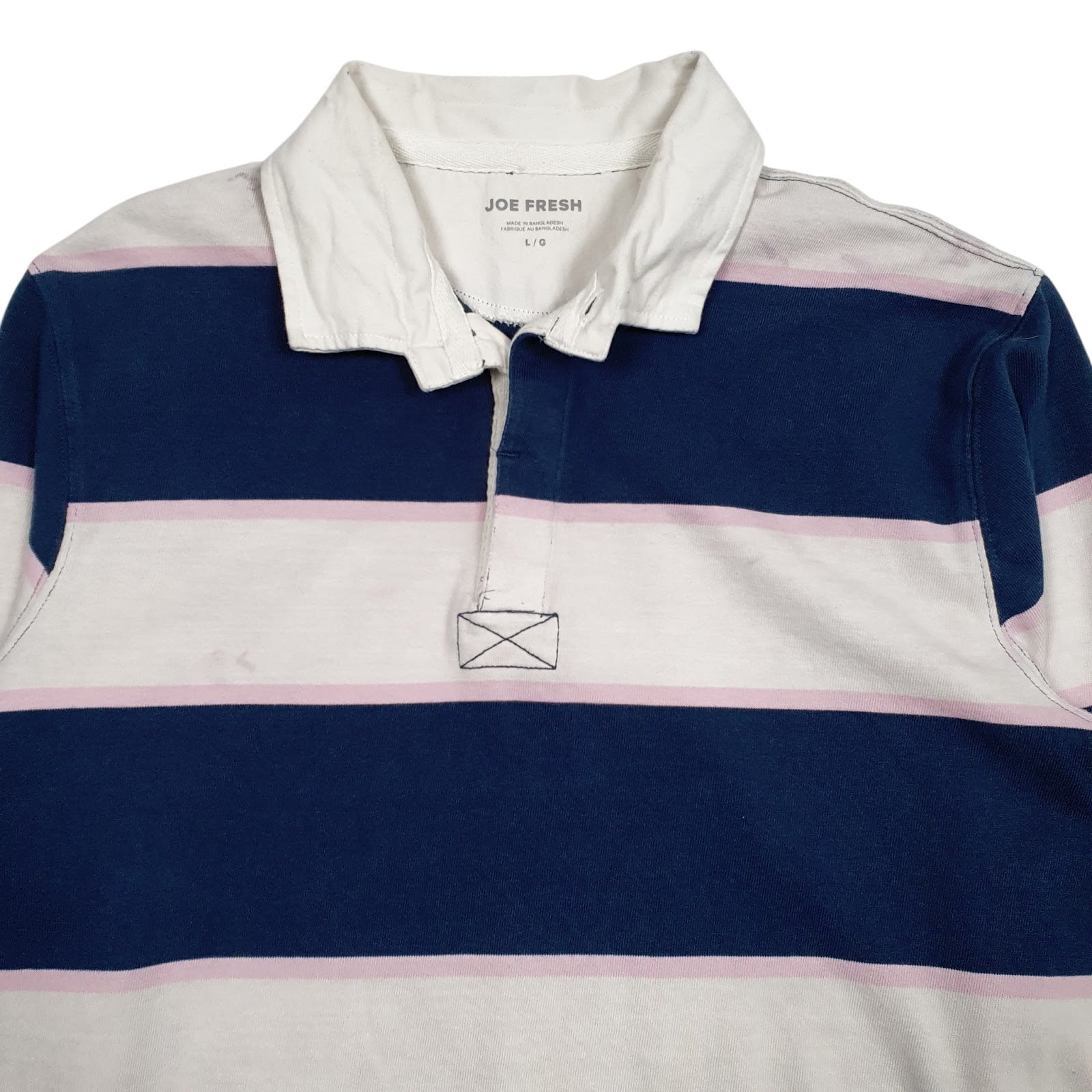 Mens White Joe Fresh Rugby  Polo Shirt