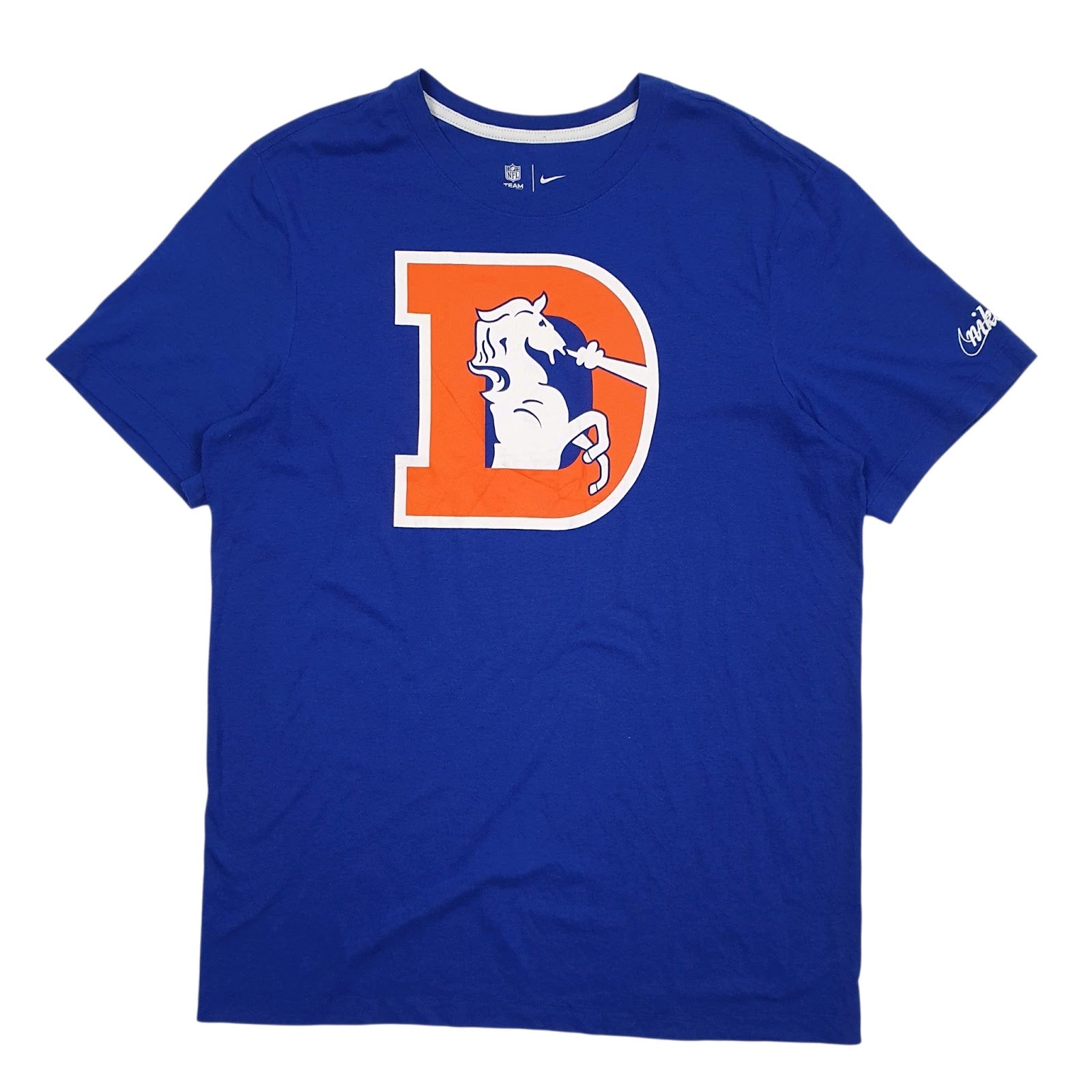 Mens Blue Nike Denver Broncos NFL Short Sleeve T Shirt