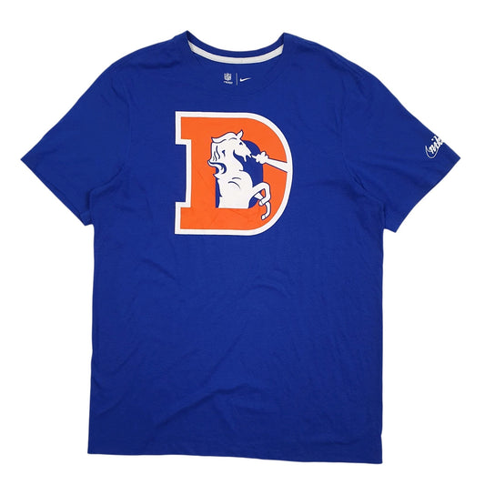 Mens Blue Nike Denver Broncos NFL Short Sleeve T Shirt