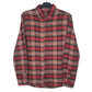 Mens Red Unbranded Flannel Long Sleeve Shirt