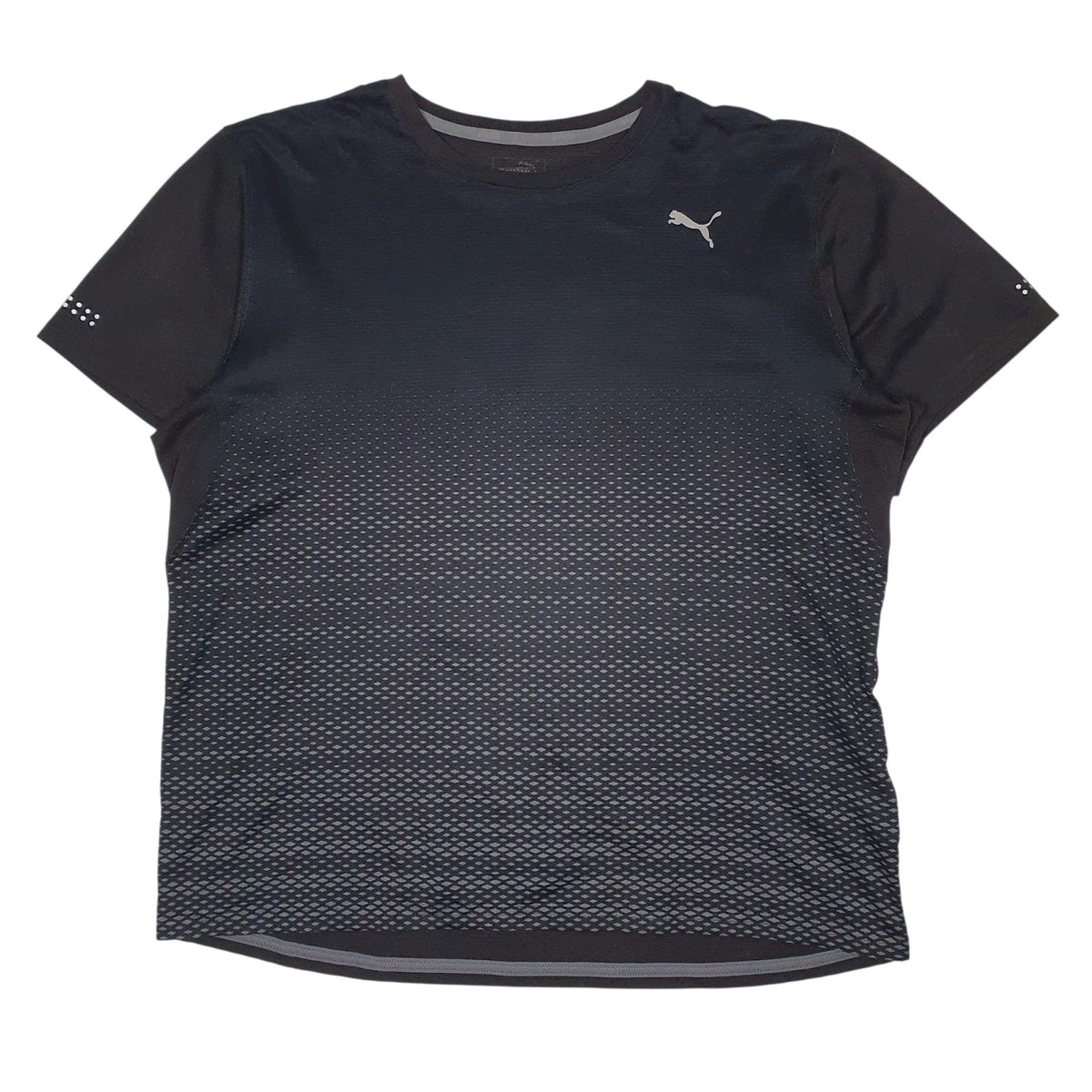 Mens Black Puma Active Wear Short Sleeve T Shirt