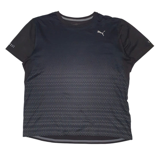 Mens Black Puma Active Wear Short Sleeve T Shirt
