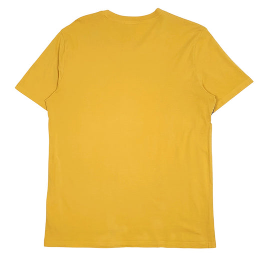 Mens Yellow Diadora Spellout  T Shirt