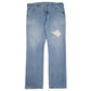 Mens Blue Levis Distressed 501 JeansW40 L34